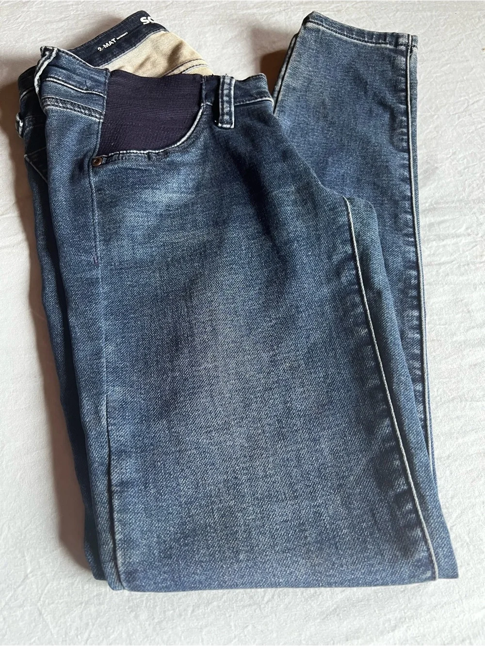 Sonoma Navy Blue Maternity Jeggings with Elastic Waist Panels